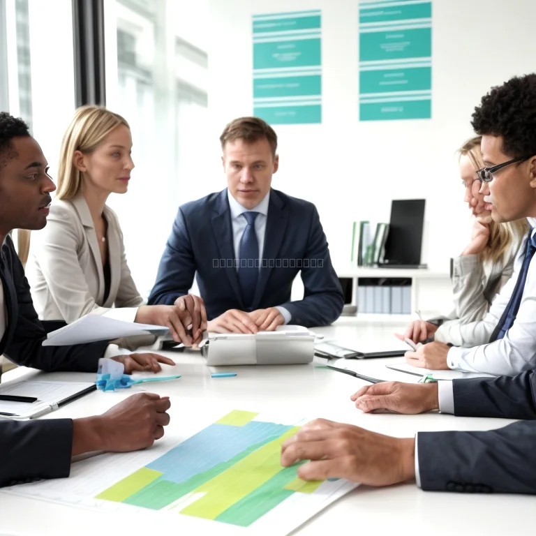 اجتماع مديرين تنفيذيين في ورشة عمل