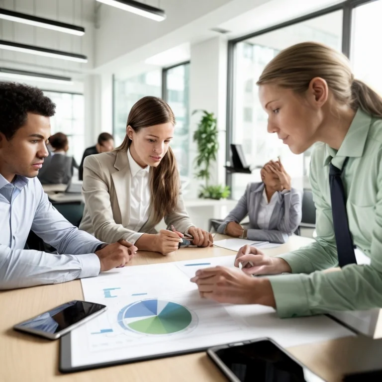 مدرب يقدم محتوى تدريبي اقتصادي